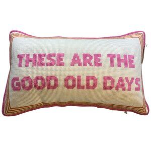 Viral Tik Tok "These Are The Good Old Days" Hooked Pillow NWT
